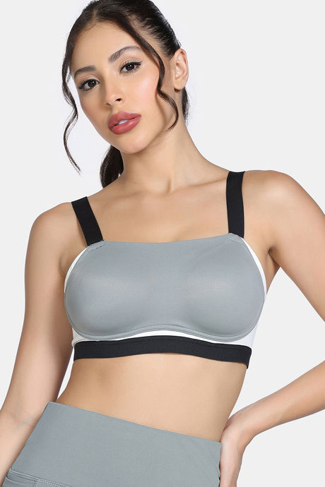 Zelocity High Impact Quick Dry Sports Bra- Wild Dove — image 3